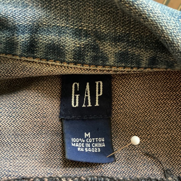 Gap 90s Y2K perfectly broken in denim trucker jacket size M - Picture 8 of 13